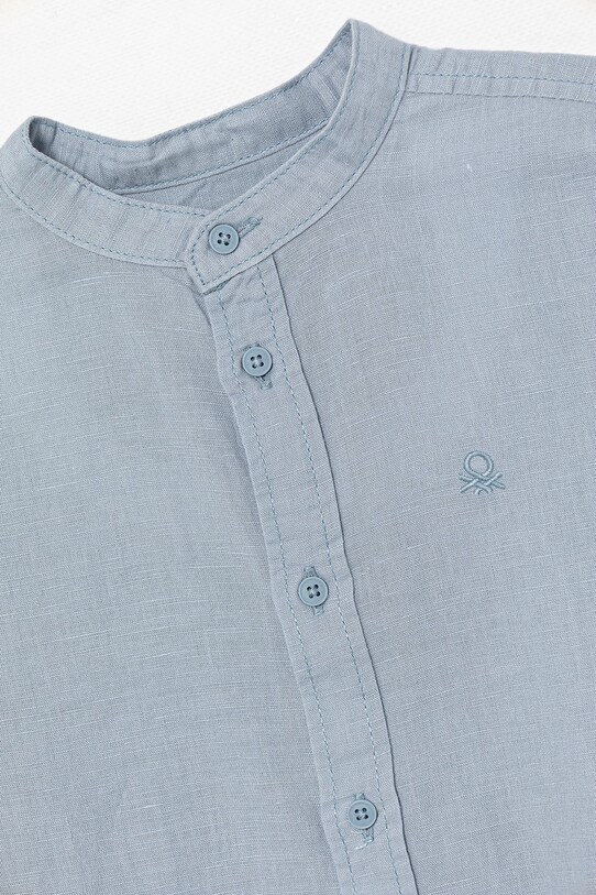 Αγορίστικα Πουκάμισο από λινό United Colors of Benetton 5IPVGQ01L.P.Seasonal μπλε