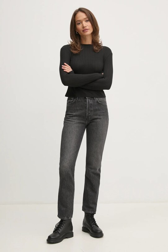 Лонгслів Calvin Klein Jeans J20J224755 чорний SS25