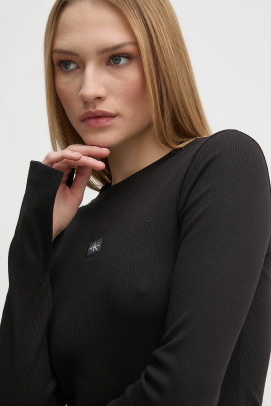 Calvin Klein Jeans hosszú ujjú fekete J20J224760