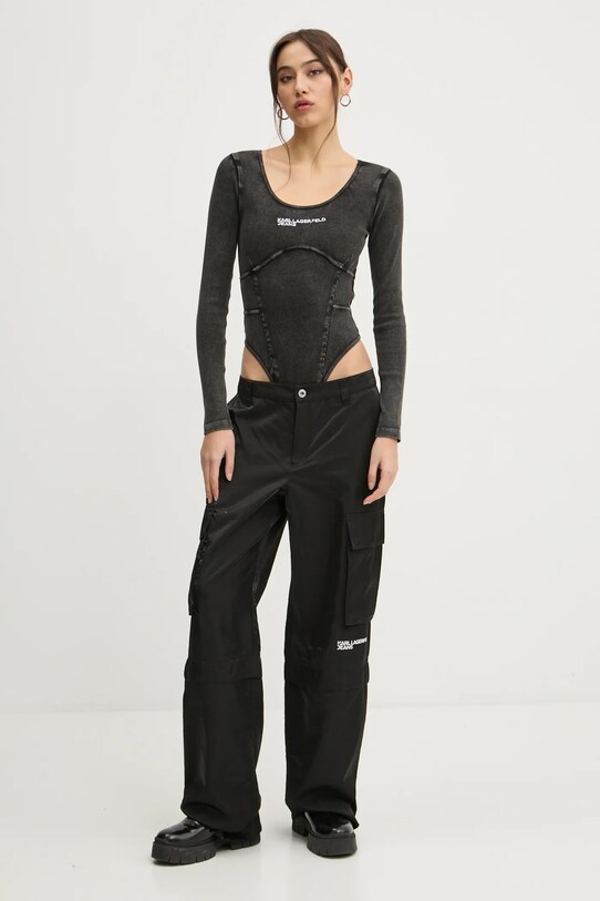 Karl Lagerfeld Jeans body A1W17041 gri SS25
