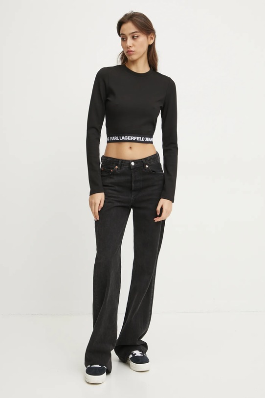 Лонгслив Karl Lagerfeld Jeans A1W17042 чёрный SS25