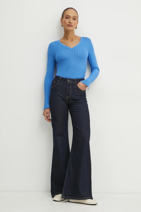 Лонгслів BOSS 50532052 блакитний SS25