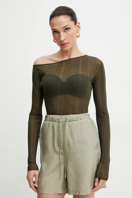 Pinko sweter pozostałe zielony 104766.A1ND