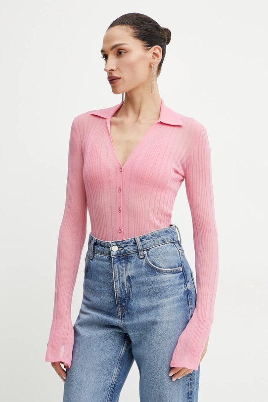 Pinko sweter pozostałe różowy 104770.A1ND