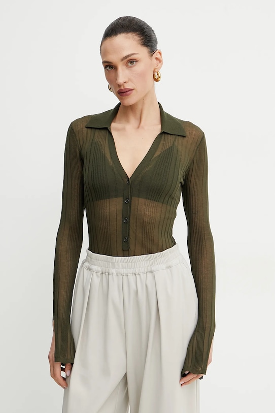 Pinko sweter zielony 104770.A1ND