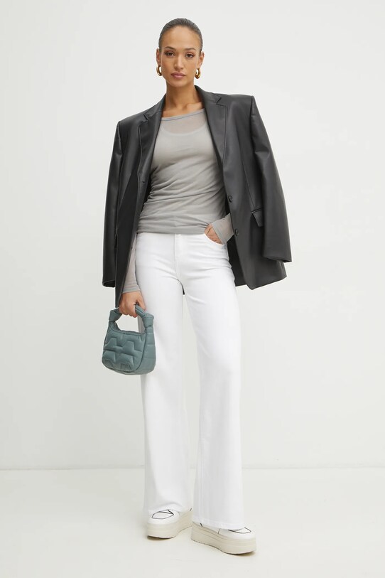 Tričko s dlhým rukávom Pinko 104653.A2CL sivá SS25