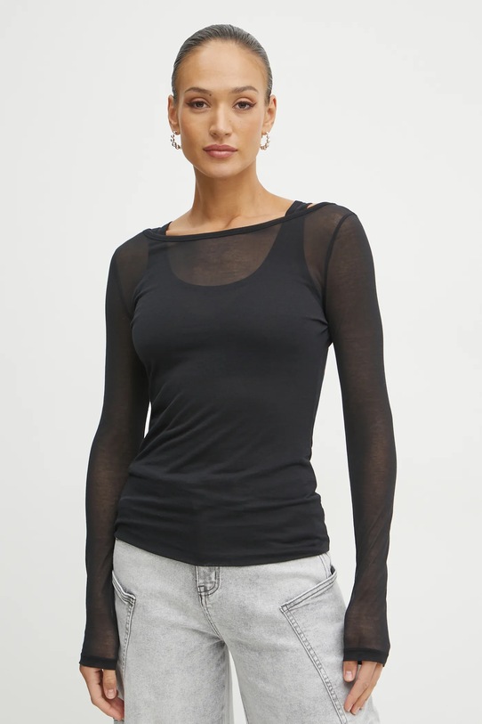 Μακρυμάνικο Pinko slim μαύρο 104653.A2CL
