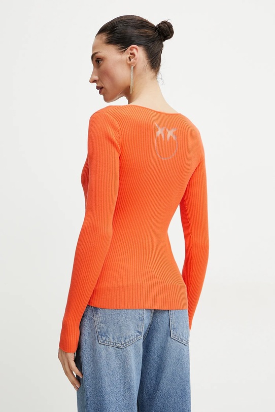 Odzież Pinko sweter jedwabny 104809.A1KW pomarańczowy