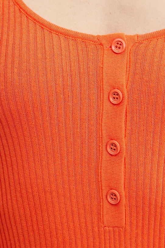 Pinko sweter jedwabny 104809.A1KW pomarańczowy
