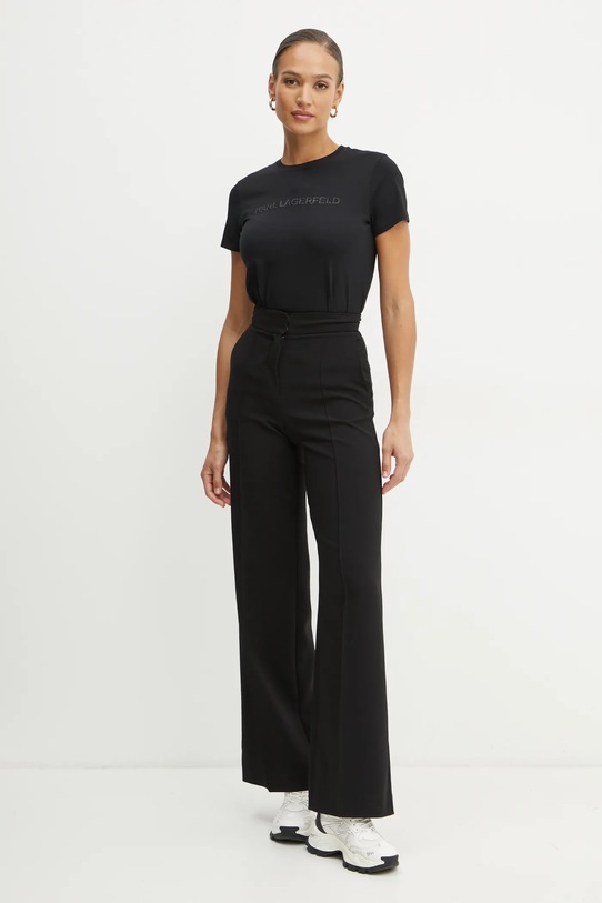 Karl Lagerfeld tricou din bumbac A1W17076 negru SS25