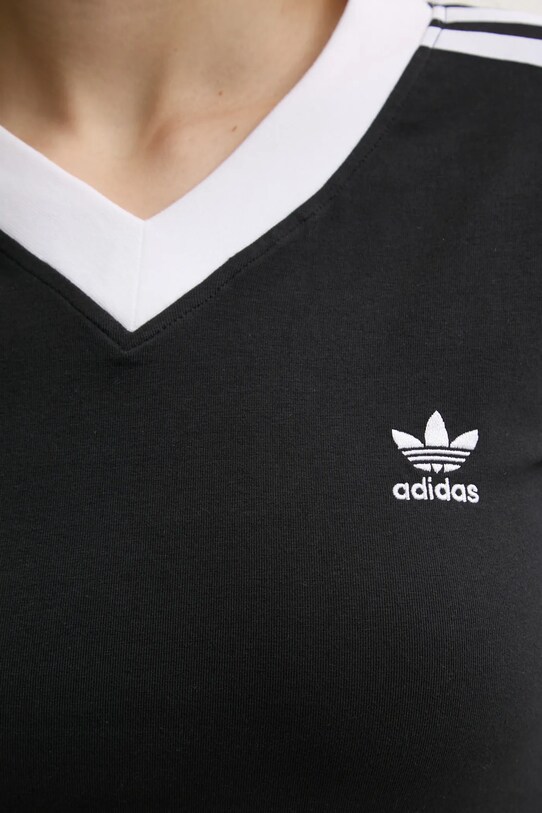 adidas Originals camicia a maniche lunghe V-NECK LS IY7247 nero