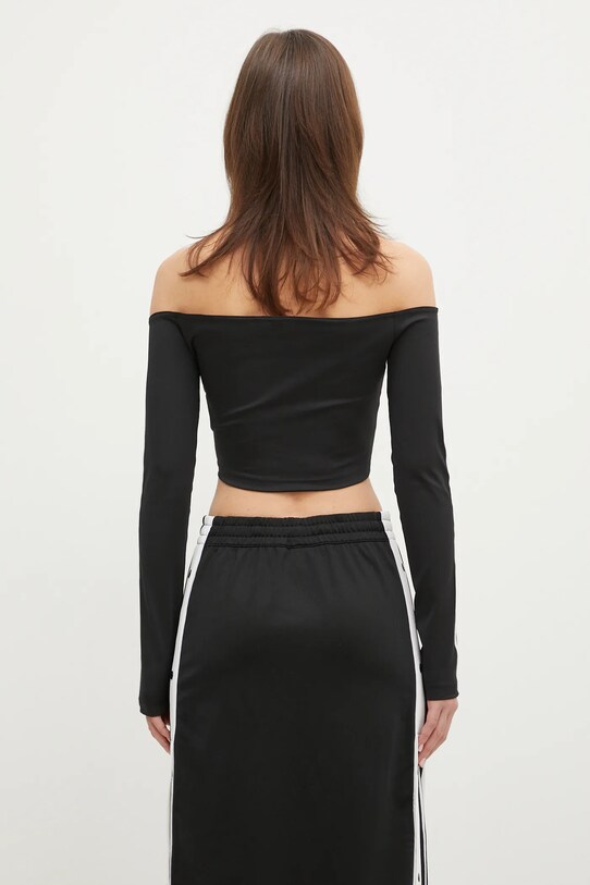 Oblečenie Tričko s dlhým rukávom adidas Originals Off Shoulder JD0274 čierna