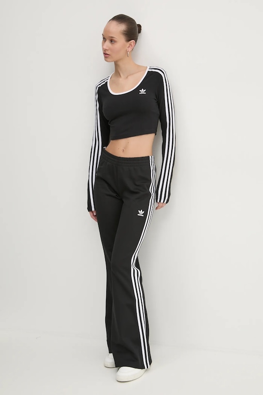 Лонгслив adidas Originals 3S LS CROP JD4624 чёрный SS25