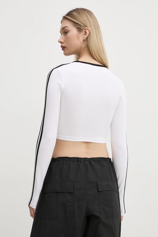 Одежда Лонгслив adidas Originals 3S LS CROP JD4625 белый