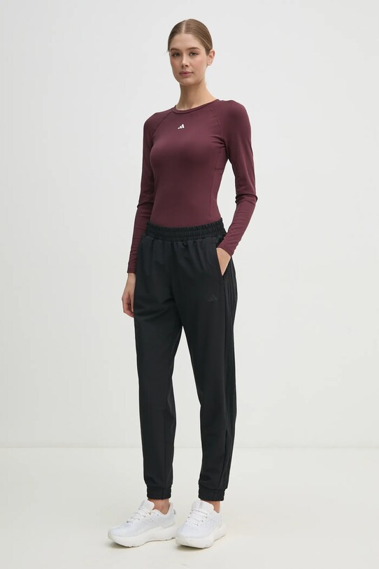 Tréninkové tričko s dlouhým rukávem adidas Performance Techfit JC9966 burgundské SS25