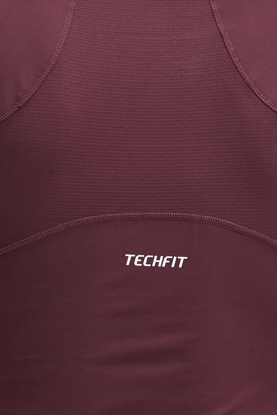 Tréninkové tričko s dlouhým rukávem adidas Performance Techfit JC9966 burgundské
