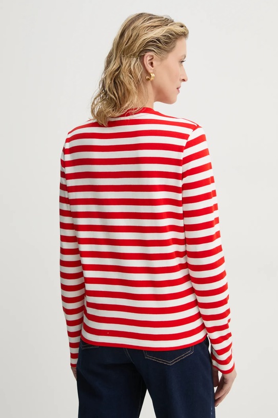 Ρούχα Βαμβακερή μπλούζα με μακριά μανίκια Marc O'Polo 5000005466 κόκκινο