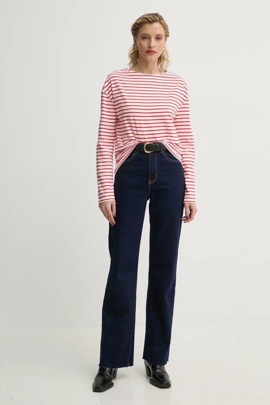 Хлопковый лонгслив Marc O'Polo 5000005465 белый SS25