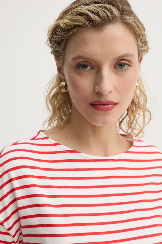 Pamučna majica dugih rukava Marc O'Polo bijela 5000005465