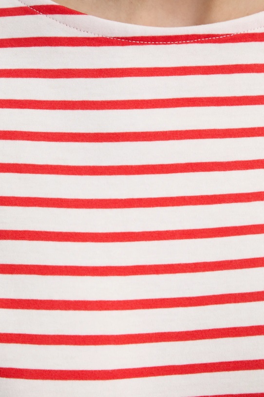 Bavlnené tričko s dlhým rukávom Marc O'Polo 5000005465 červená