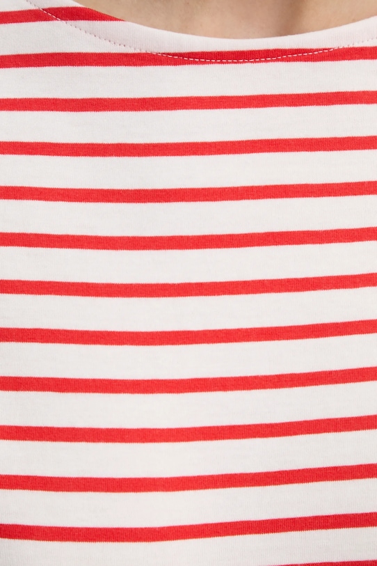 Bavlnené tričko s dlhým rukávom Marc O'Polo 5000005465 červená