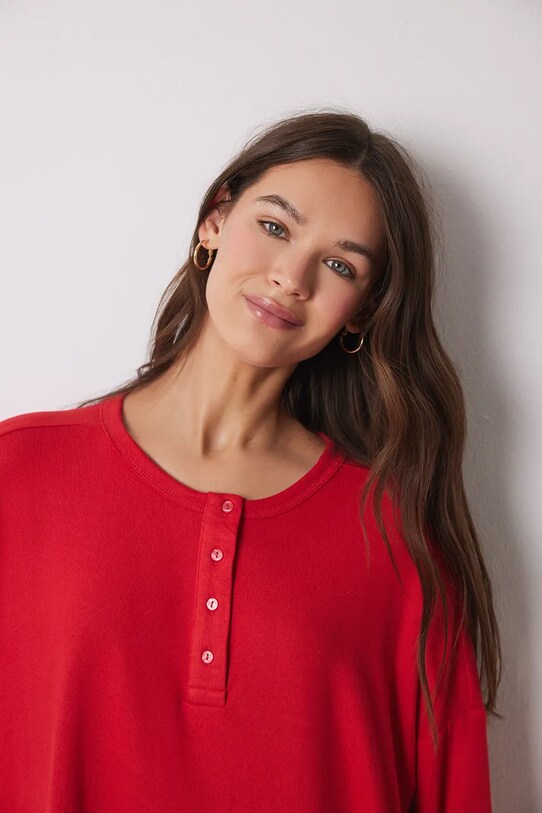 Піжамний лонгслів women'secret MIX AND MATCH PERFECT MATCH 3278429 червоний SS25