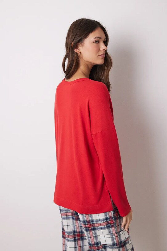 Одяг Піжамний лонгслів women'secret MIX AND MATCH PERFECT MATCH 3278429 червоний