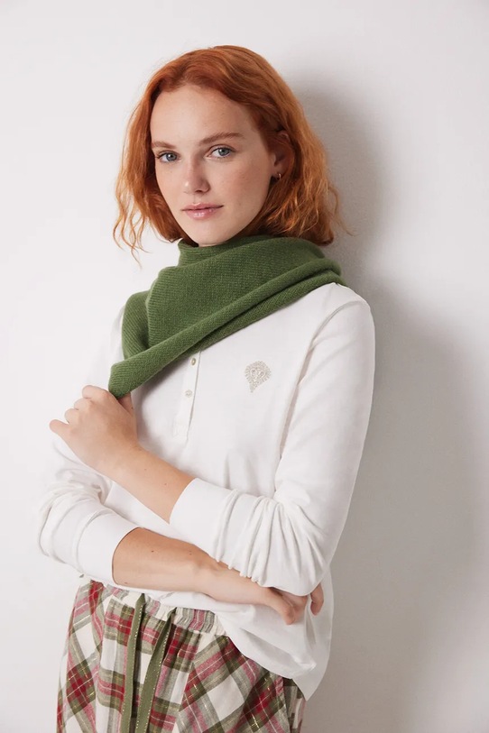 women'secret longsleeve piżamowy bawełniany MIX AND MATCH LOVE ACTUALLY beżowy 3278418