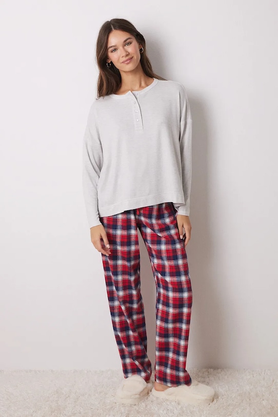 Пижамный лонгслив women'secret MIX AND MATCH PERFECT MATCH relaxed серый 3278428