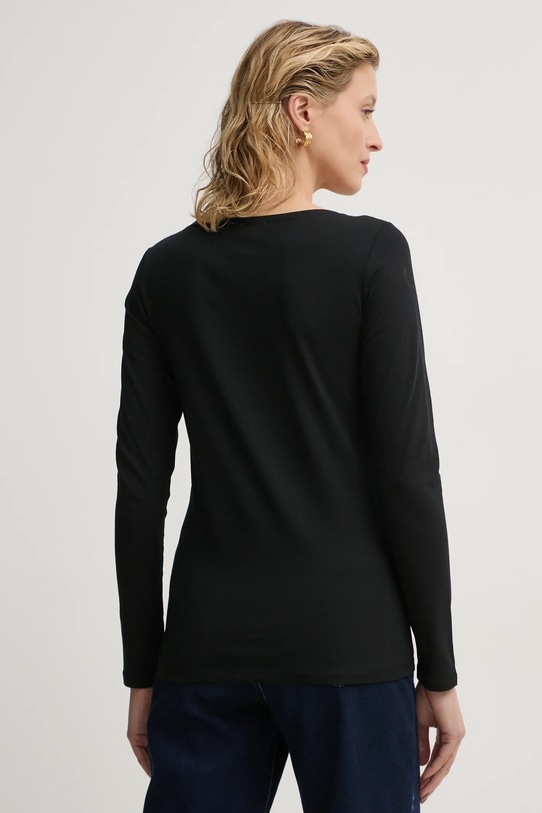Oblečení Bavlněné tričko s dlouhým rukávem Marc O'Polo 500218352007 černá