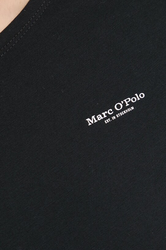 Бавовняний лонгслів Marc O'Polo 500218352007 чорний