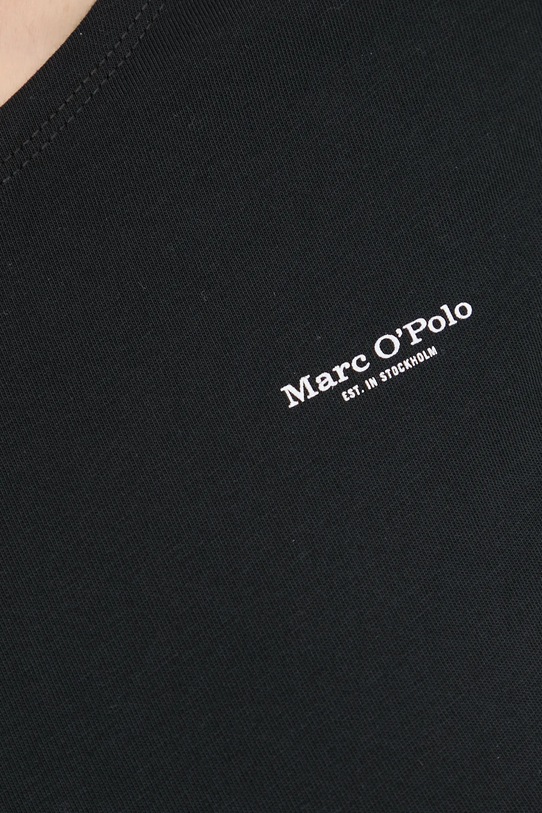 Bavlněné tričko s dlouhým rukávem Marc O'Polo 500218352007 černá