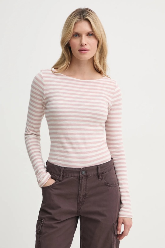 Бавовняний лонгслів Marc O'Polo бавовна рожевий 500219652597