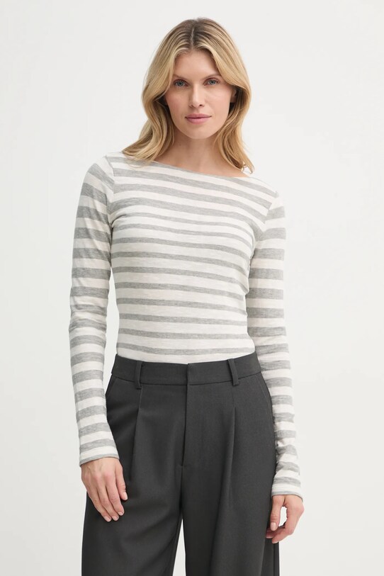 Marc O'Polo longsleeve din bumbac curele gri 500219652597
