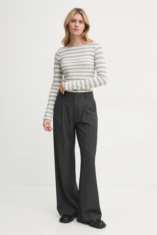 Marc O'Polo longsleeve din bumbac 500219652597 gri SS25