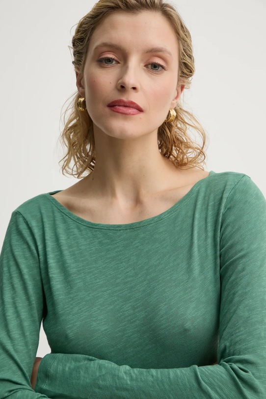 Marc O'Polo longsleeve din bumbac verde 500226152199