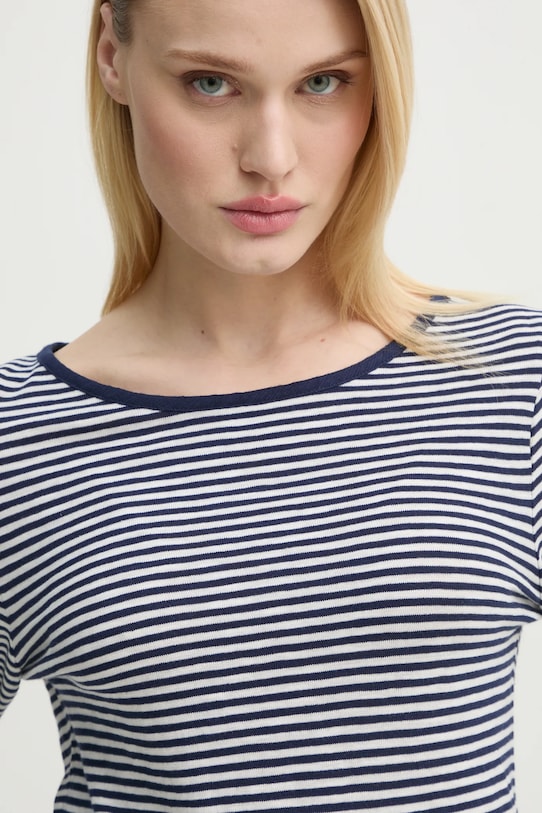 Хлопковый лонгслив Marc O'Polo тёмно-синий 502219652129