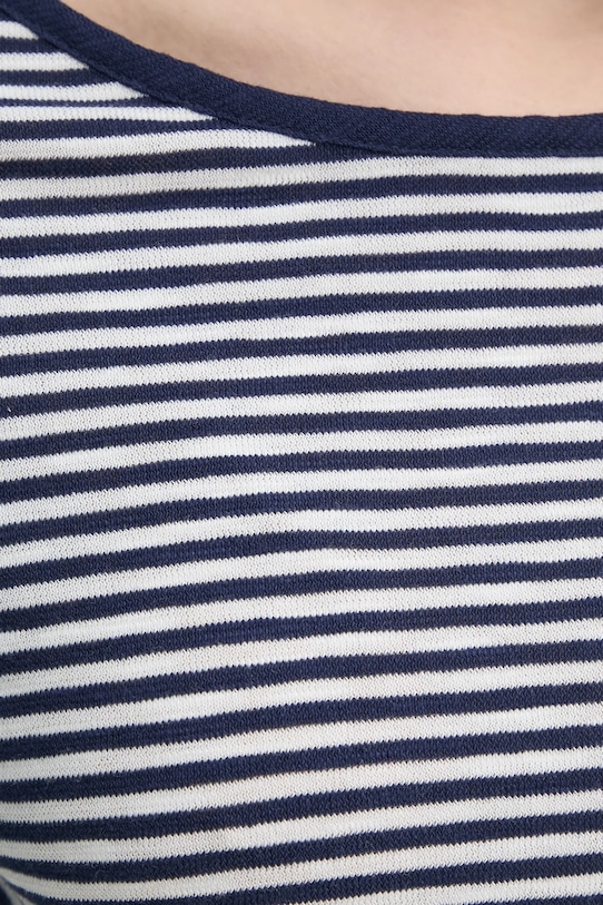 Хлопковый лонгслив Marc O'Polo 502219652129 тёмно-синий