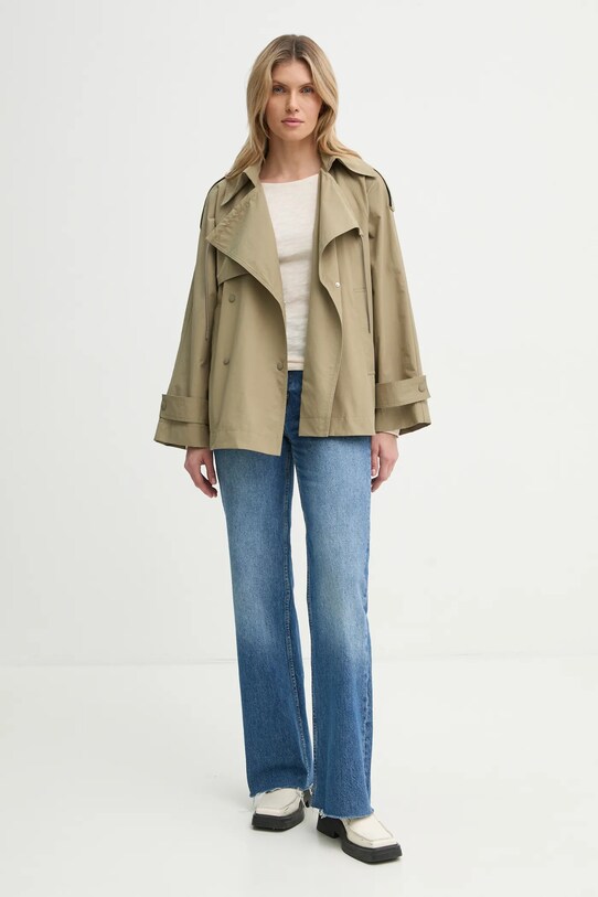Хлопковый лонгслив Marc O'Polo 502226152199 бежевый SS25