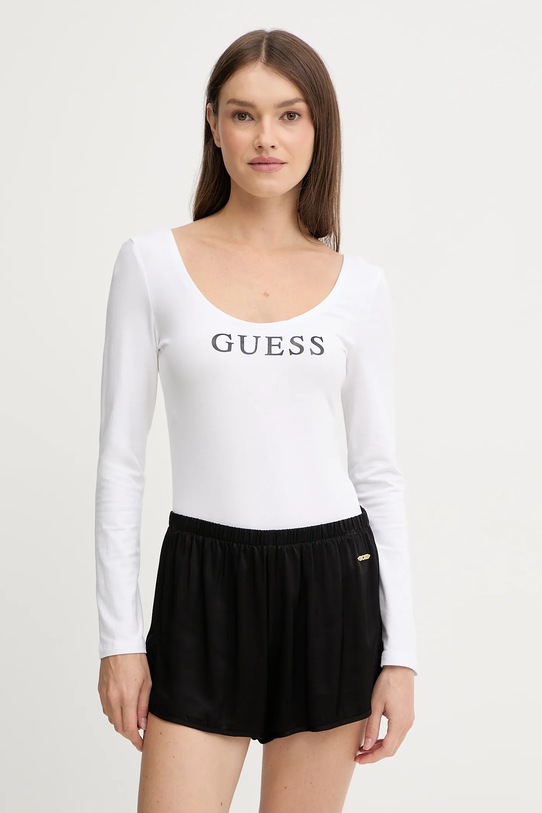 Κορμάκι Guess NEW CARRIE με ελαστάν λευκό O5RM08.KBBU1