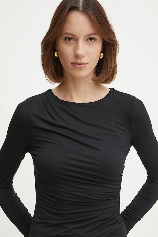 Tričko s dlouhým rukávem Guess černá W5RP23.KACM2