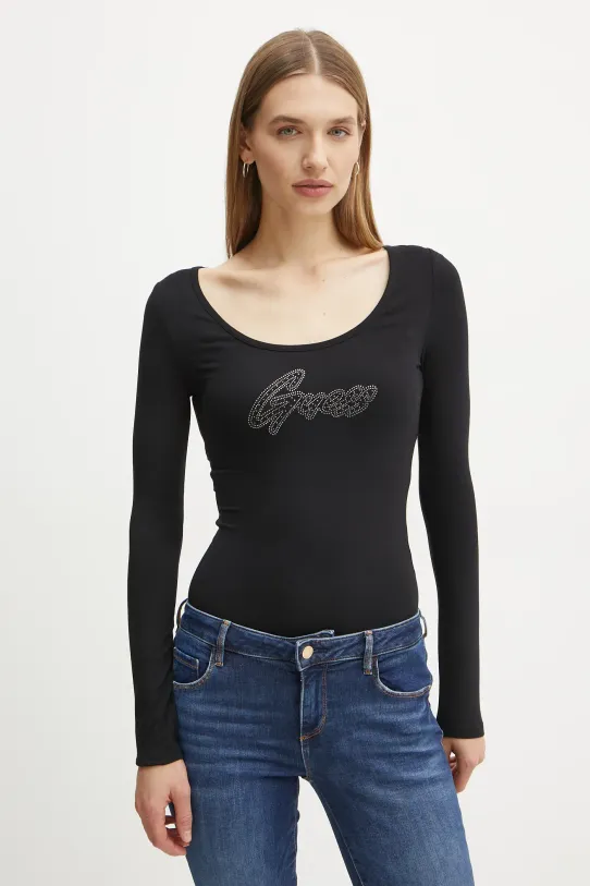 Guess body EMMY imprimeu negru W5RP00.K68D2