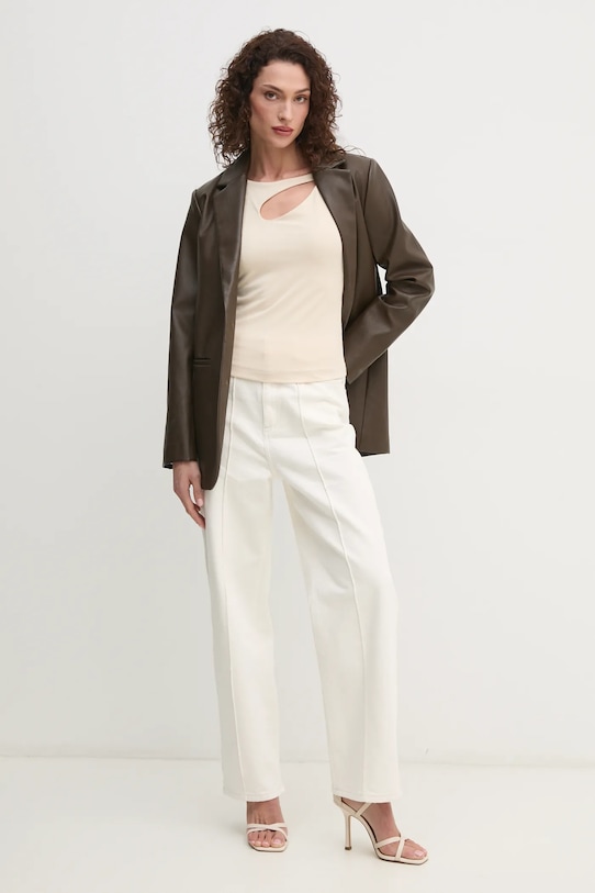 Guess longsleeve ZAMA W5RP12.KAQL2 beżowy SS25