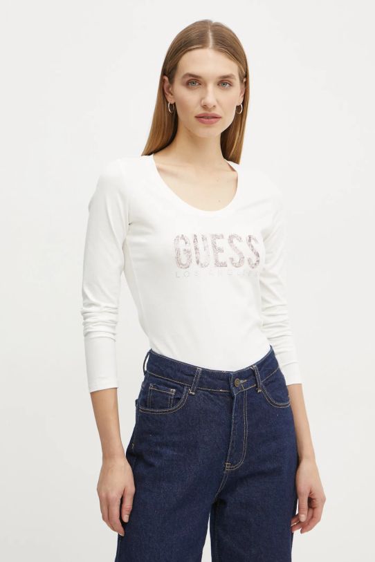 Guess longsleeve imprimeu bej W5RI66.I3Z14