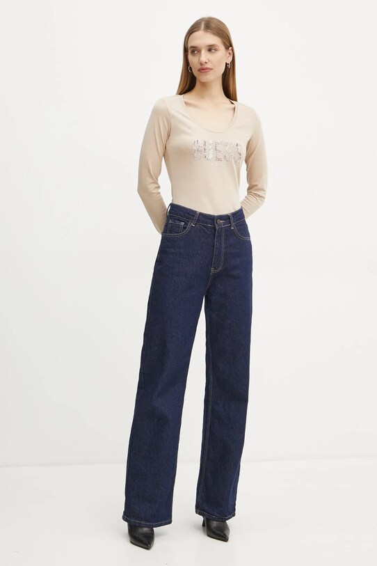Лонгслів Guess W5RI66.I3Z14 бежевий SS25