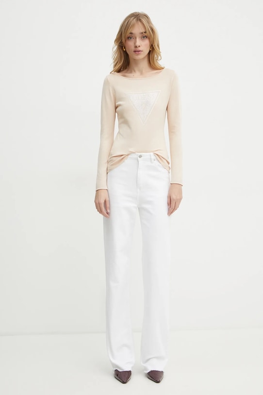 Πουλόβερ Guess ELIZA W5RR01.Z2YK2 μπεζ SS25