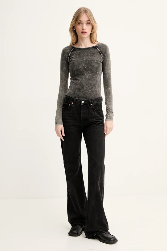 Diesel longsleeve ANNA-DNM T-SHIRT A17544.0SHAN szary SS25