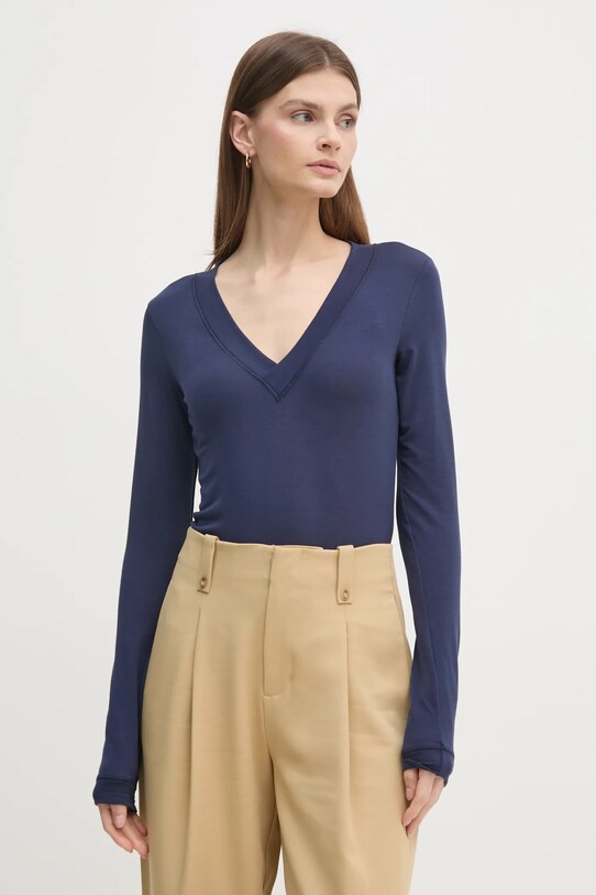 Sisley longsleeve bleumarin 33FEL400V