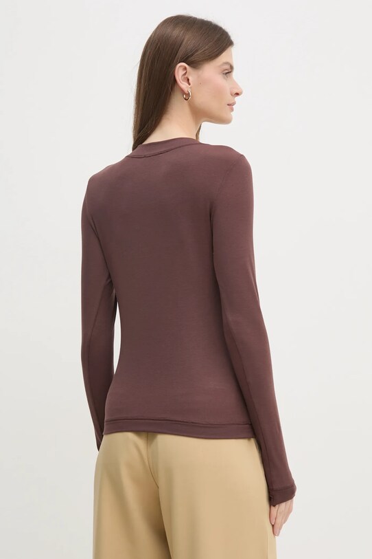 Îmbrăcăminte Sisley longsleeve 33FEL400V maro