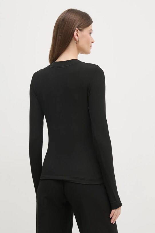 Odzież Sisley longsleeve 33FEL400V czarny